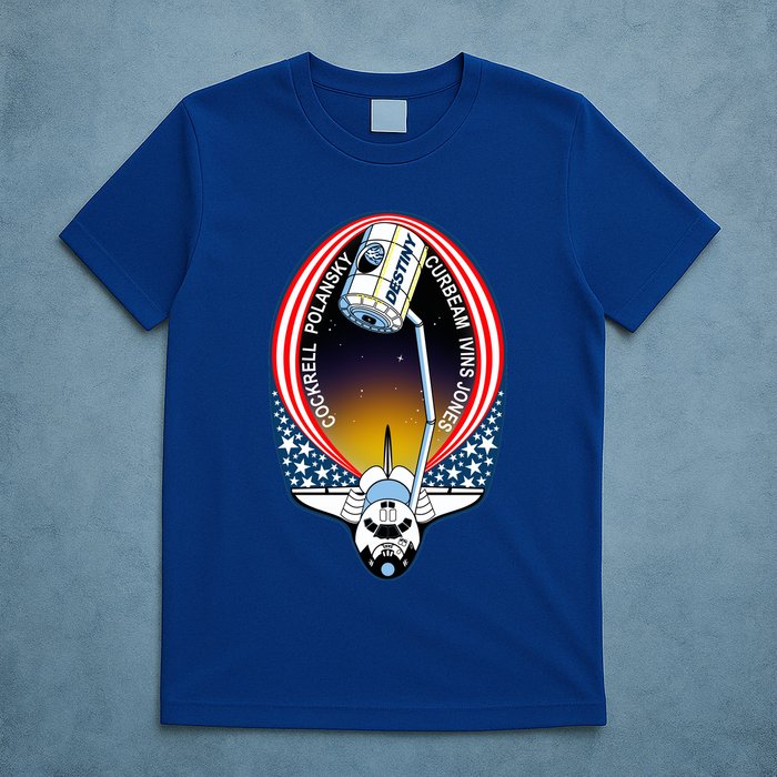 STS-98 Mission Patch Space Shuttle Atlantis T-Shirt