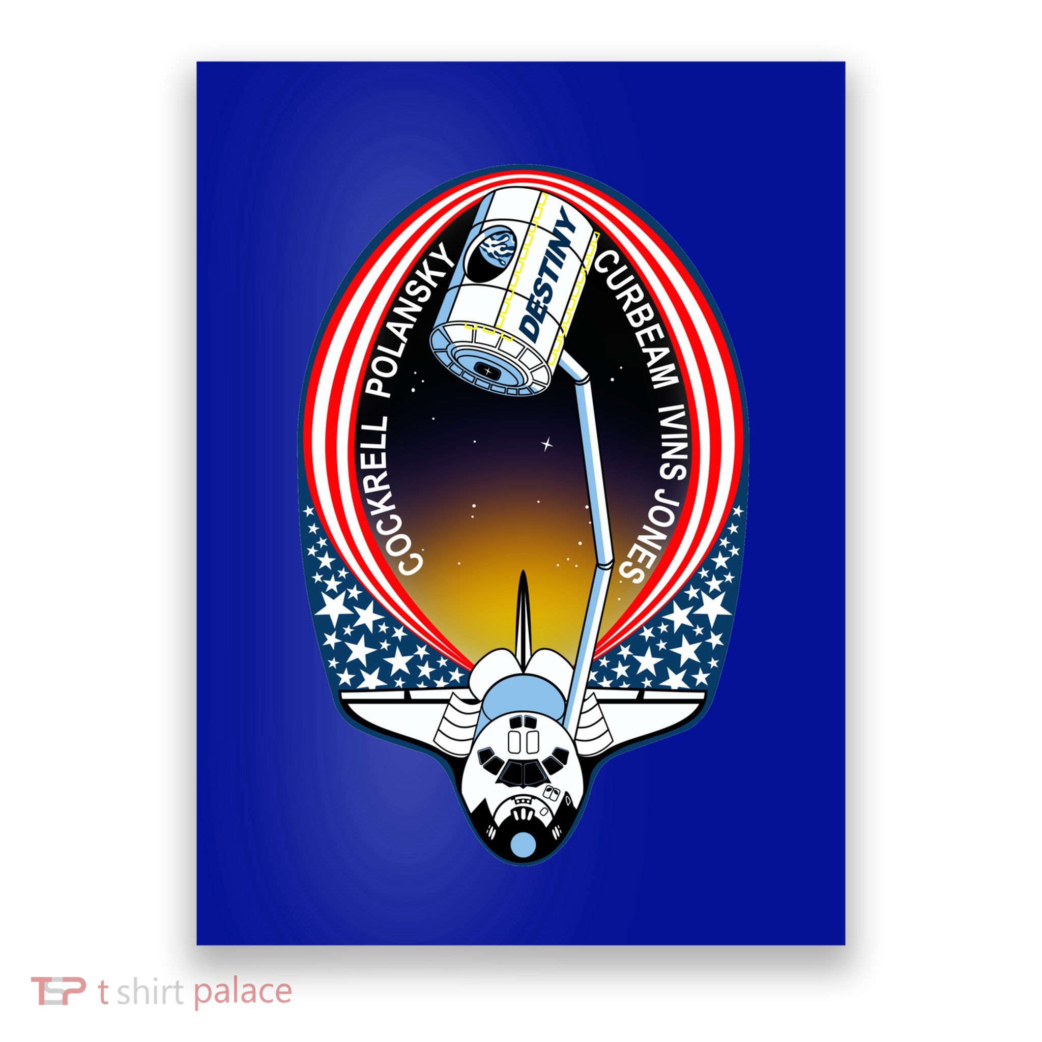 STS-98 Mission Patch Space Shuttle Atlantis Poster