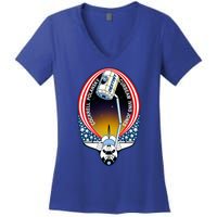 STS-98 Mission Patch Space Shuttle Atlantis Women's V-Neck T-Shirt