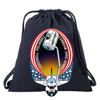 STS-98 Mission Patch Space Shuttle Atlantis Drawstring Bag