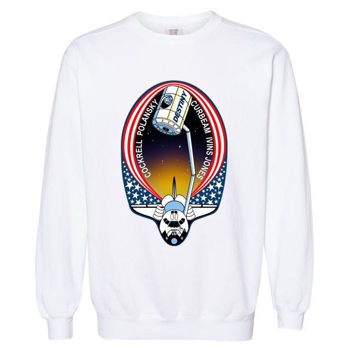 STS-98 Mission Patch Space Shuttle Atlantis Garment-Dyed Sweatshirt