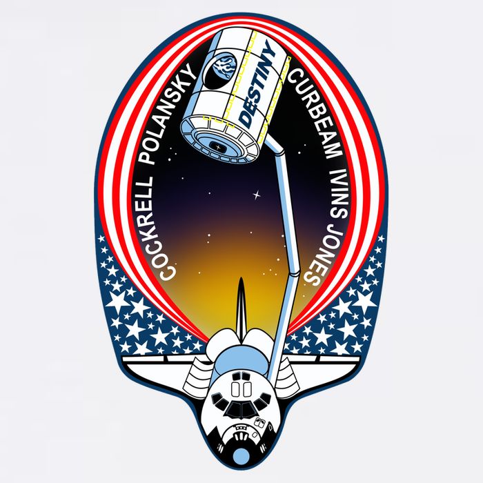 STS-98 Mission Patch Space Shuttle Atlantis Garment-Dyed Sweatshirt
