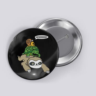 Sloth Turtle Snail Piggyback Animal Running Wild Button