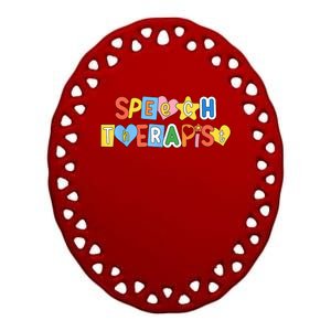 Speech Therapy Speech Language Pathologist Therapist SLP Ceramic Oval Ornament