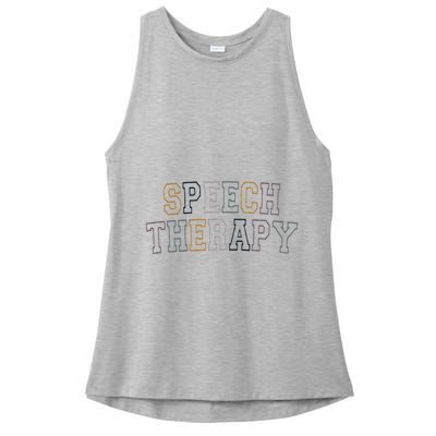 Speech Therapy Speech Language Pathologist Therapist Ladies PosiCharge Tri-Blend Wicking Tank