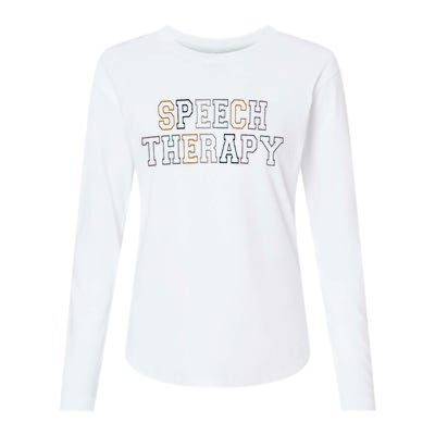 Speech Therapy Speech Language Pathologist Therapist Womens Cotton Relaxed Long Sleeve T-Shirt