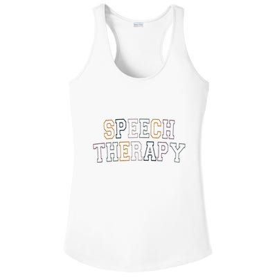 Speech Therapy Speech Language Pathologist Therapist Ladies PosiCharge Competitor Racerback Tank
