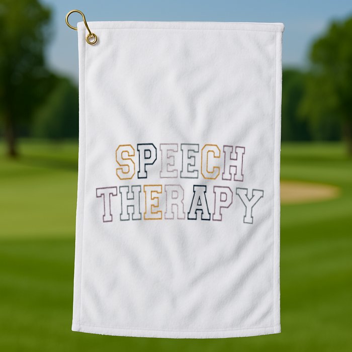Speech Therapy Speech Language Pathologist Therapist Golf Towel
