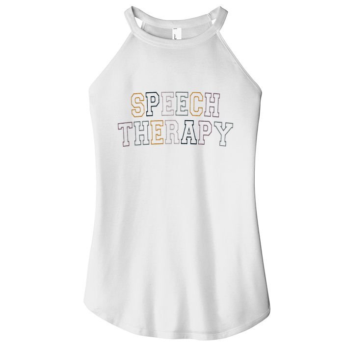 Speech Therapy Speech Language Pathologist Therapist Women's Perfect Tri Rocker Tank