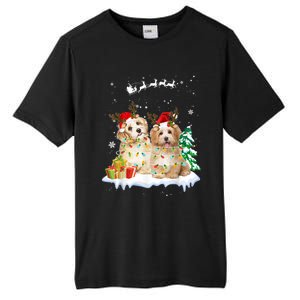 Shih Tzu Santa Christmas Tree Light Pajama Dog Xmas Gift Tall Fusion ChromaSoft Performance T-Shirt