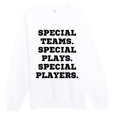 Special Teams Special Plays Special Players Funny Premium Crewneck Sweatshirt