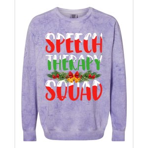 Speech Therapy Squad Slp Speech Pathologists Christmas Gift Colorblast Crewneck Sweatshirt