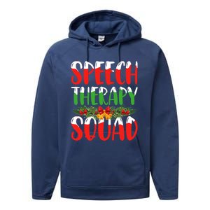 Speech Therapy Squad Slp Speech Pathologists Christmas Gift Performance Fleece Hoodie