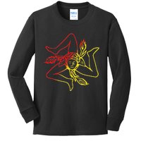 Sicily Travel Souvenir For Men Women Kids Kids Long Sleeve Shirt