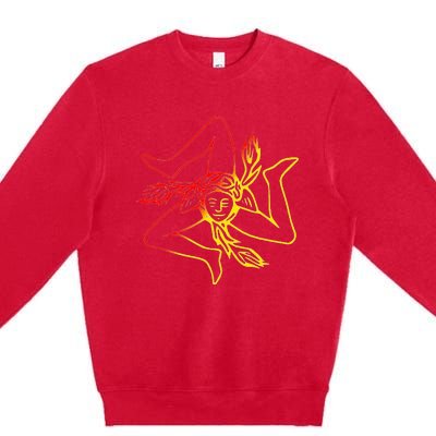 Sicily Travel Souvenir For Men Women Kids Premium Crewneck Sweatshirt