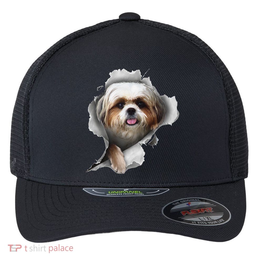 Shih Tzu Shih Tzu Dog Gift Shih Tzu Lover Flexfit Unipanel Trucker Cap