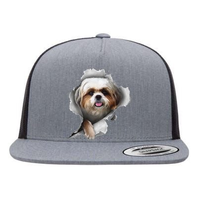 Shih Tzu Shih Tzu Dog Gift Shih Tzu Lover Flat Bill Trucker Hat