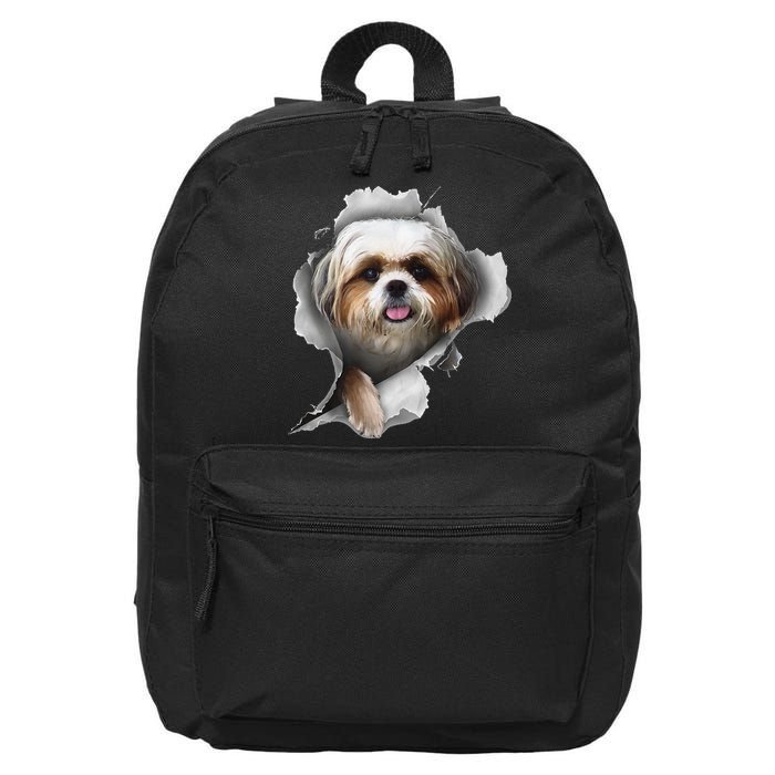Shih Tzu Shih Tzu Dog Gift Shih Tzu Lover 16 in Basic Backpack