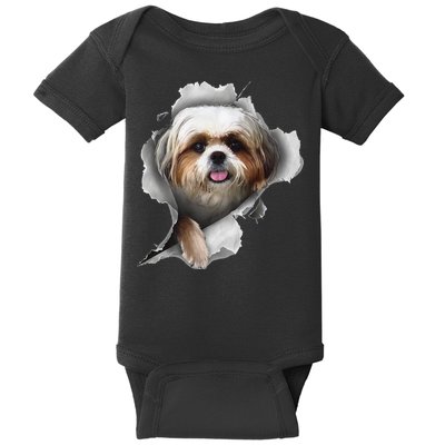 Shih Tzu Shih Tzu Dog Gift Shih Tzu Lover Baby Bodysuit