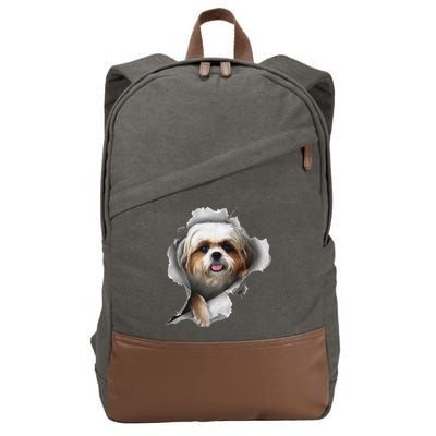 Shih Tzu Shih Tzu Dog Gift Shih Tzu Lover Cotton Canvas Backpack