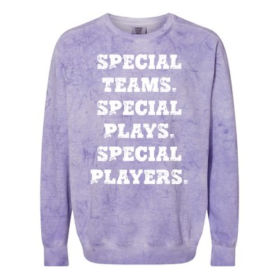 Special Teams Special Plays Special Players Funny Colorblast Crewneck Sweatshirt