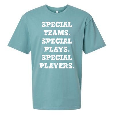 Special Teams Special Plays Special Players Funny Sueded Cloud Jersey T-Shirt