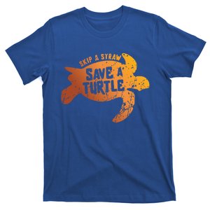 Skip The Straw Save A Turtle Sea Ocean Planet Nature Funny Gift T-Shirt