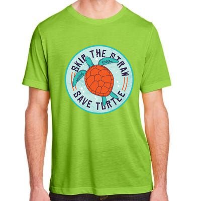 Skip The Straw Save Turtle Ocean Lover Meaningful Gift Adult ChromaSoft Performance T-Shirt