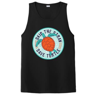 Skip The Straw Save Turtle Ocean Lover Meaningful Gift PosiCharge Competitor Tank