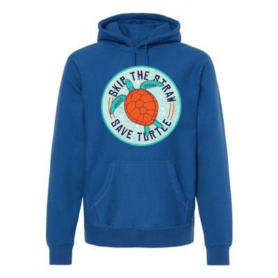 Skip The Straw Save Turtle Ocean Lover Meaningful Gift Premium Hoodie