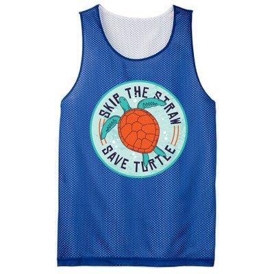 Skip The Straw Save Turtle Ocean Lover Meaningful Gift Mesh Reversible Basketball Jersey Tank