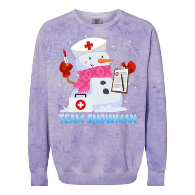 Snow Team Snow Lover Clinic Nurse Doctors Meaningful Gift Colorblast Crewneck Sweatshirt