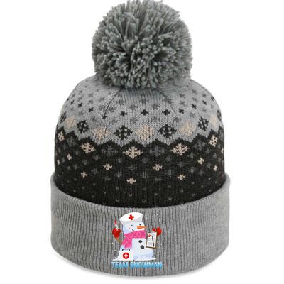 Snow Team Snow Lover Clinic Nurse Doctors Meaningful Gift The Baniff Cuffed Pom Beanie