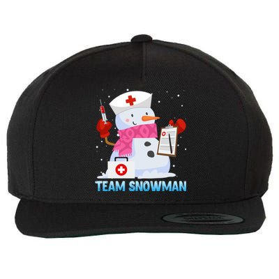 Snow Team Snow Lover Clinic Nurse Doctors Meaningful Gift Wool Snapback Cap