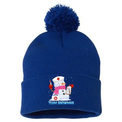 Snow Team Snow Lover Clinic Nurse Doctors Meaningful Gift Pom Pom 12in Knit Beanie