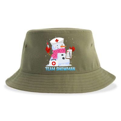 Snow Team Snow Lover Clinic Nurse Doctors Meaningful Gift Sustainable Bucket Hat