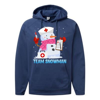 Snow Team Snow Lover Clinic Nurse Doctors Meaningful Gift Performance Fleece Hoodie