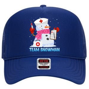 Snow Team Snow Lover Clinic Nurse Doctors Meaningful Gift High Crown Mesh Back Trucker Hat