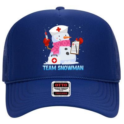 Snow Team Snow Lover Clinic Nurse Doctors Meaningful Gift High Crown Mesh Back Trucker Hat