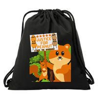 Save The Squirrels Justice For Peanut Pnut Peanut Squirrel Drawstring Bag