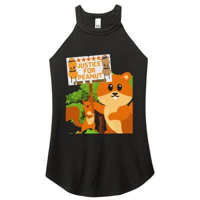 Save The Squirrels Justice For Peanut Pnut Peanut Squirrel Women's Perfect Tri Rocker Tank