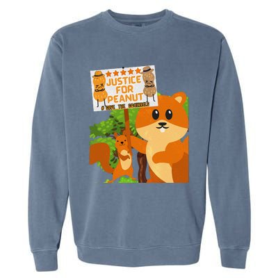 Save The Squirrels Justice For Peanut Pnut Peanut Squirrel Garment-Dyed Sweatshirt