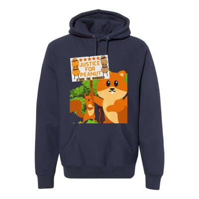 Save The Squirrels Justice For Peanut Pnut Peanut Squirrel Premium Hoodie