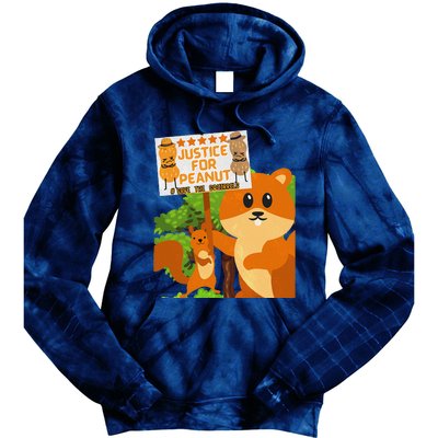 Save The Squirrels Justice For Peanut Pnut Peanut Squirrel Tie Dye Hoodie