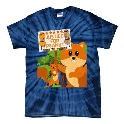 Save The Squirrels Justice For Peanut Pnut Peanut Squirrel Tie-Dye T-Shirt