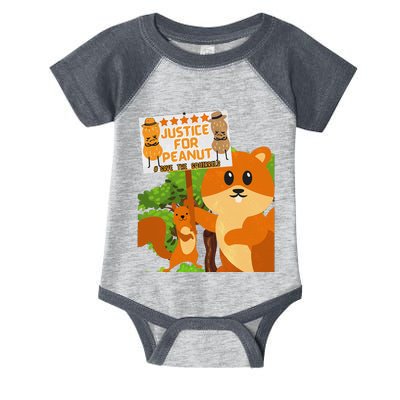 Save The Squirrels Justice For Peanut Pnut Peanut Squirrel Infant Baby Jersey Bodysuit