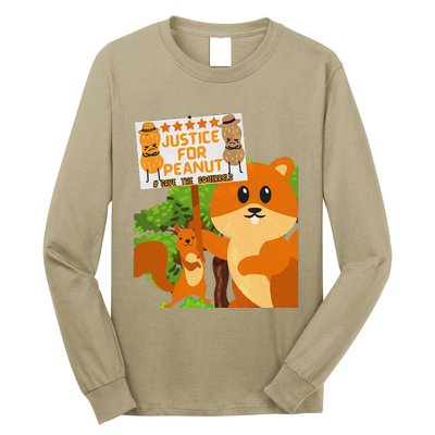 Save The Squirrels Justice For Peanut Pnut Peanut Squirrel Long Sleeve Shirt