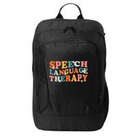 Speech Therapy Speech Language Therapy Pathologist Retro SLP City Backpack