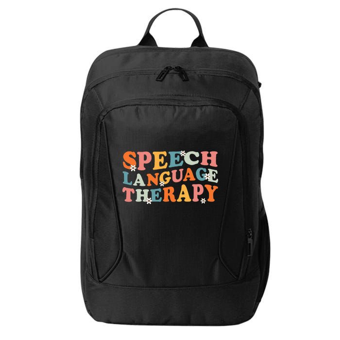 Speech Therapy Speech Language Therapy Pathologist Retro SLP City Backpack