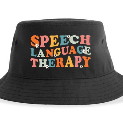 Speech Therapy Speech Language Therapy Pathologist Retro SLP Sustainable Bucket Hat